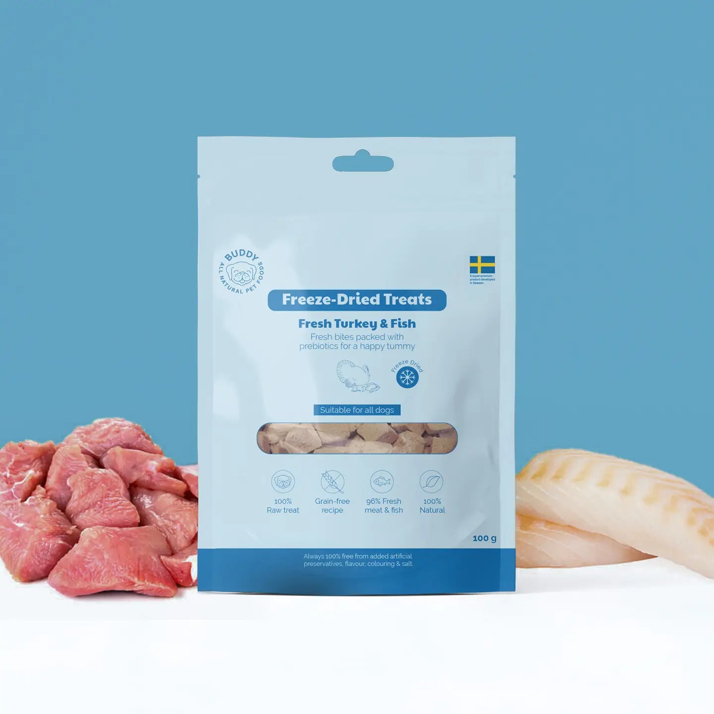 Freeze-Dried Treat | Raw Turkey & Fish