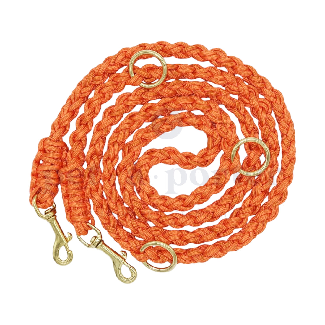 Adjustable Paracord Leash - Orange