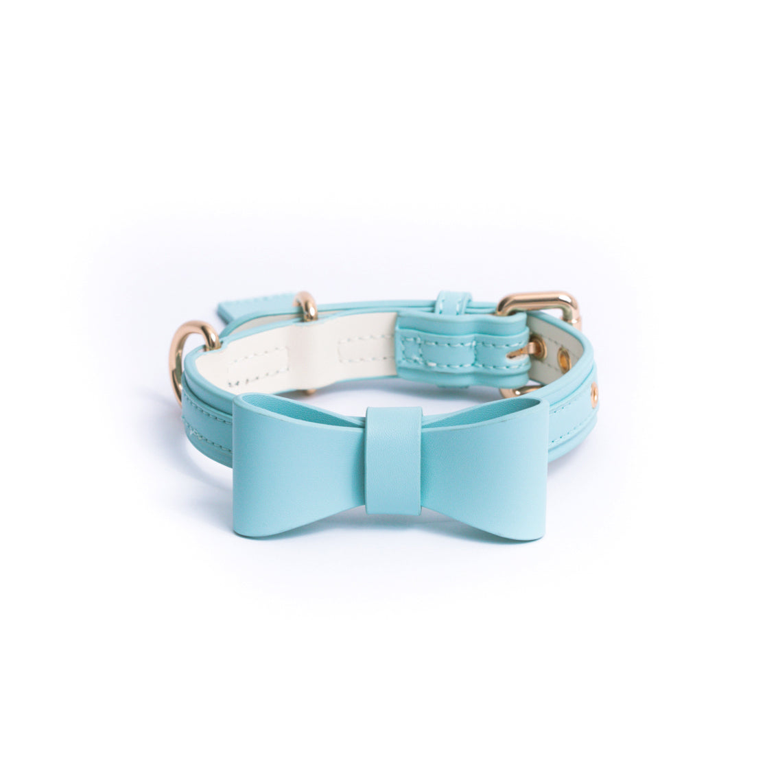 Bleu ciel - Nœud papillon en cuir végétal