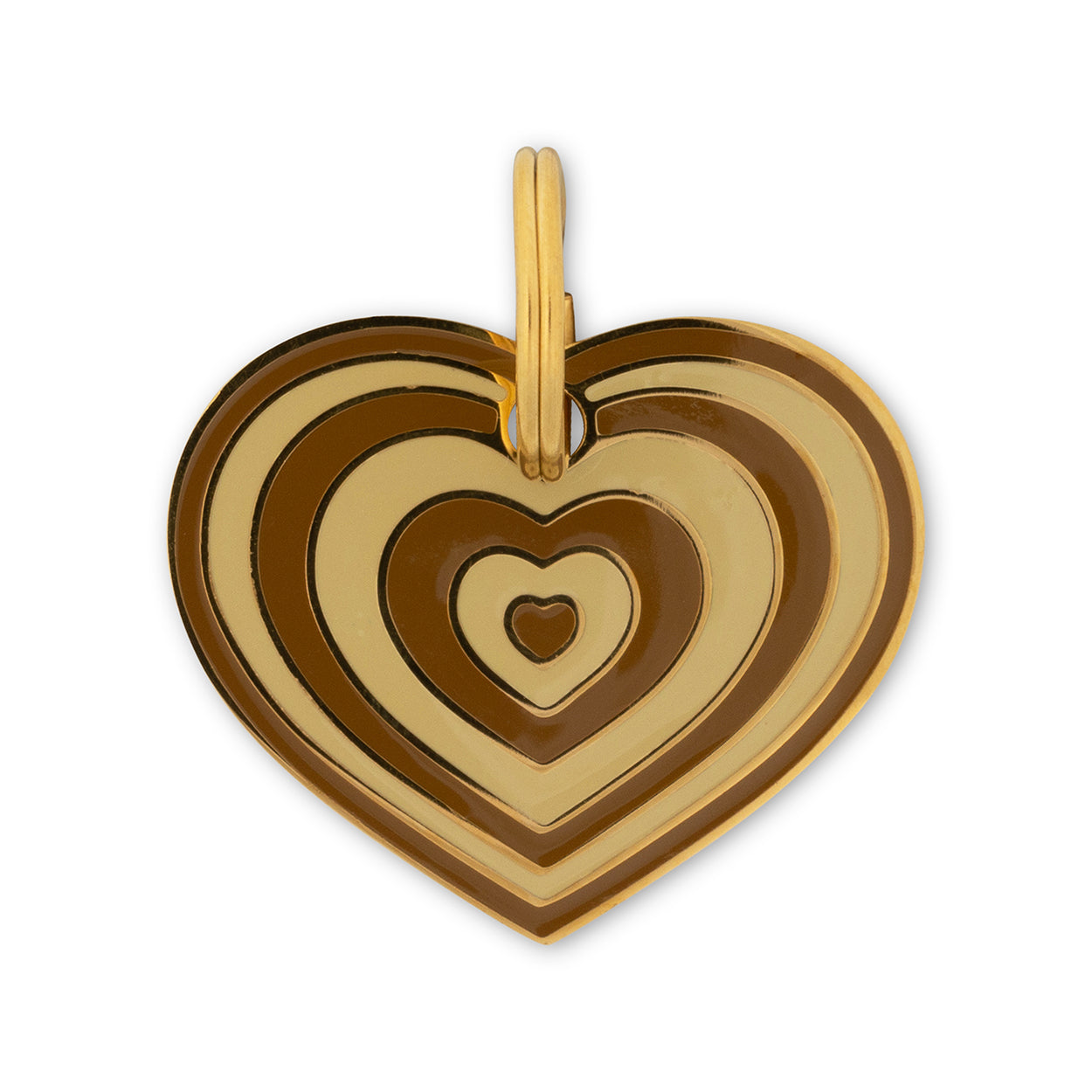 Latte Brown Heart Tag