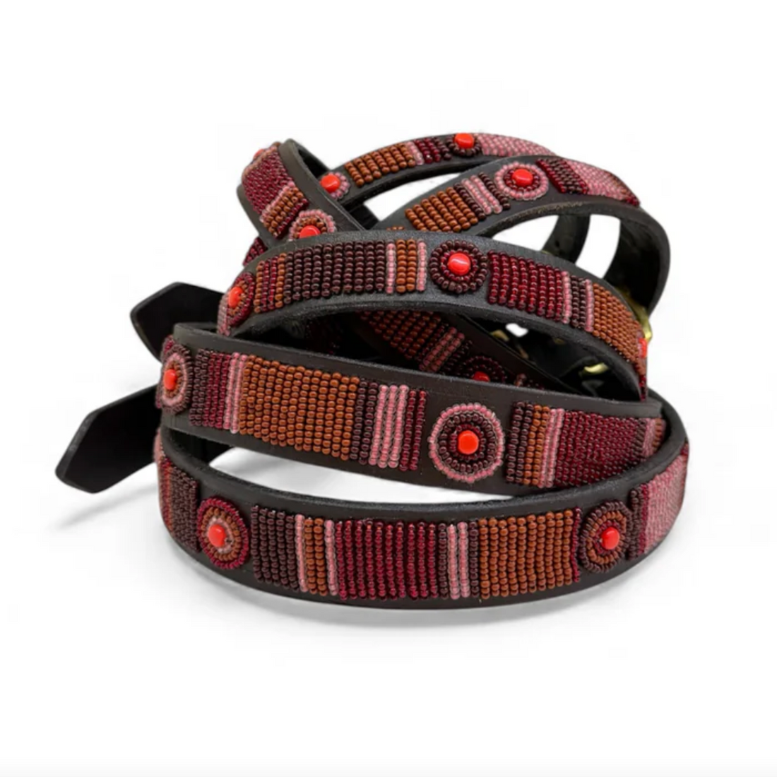 Beaded Dog Collar - Puck