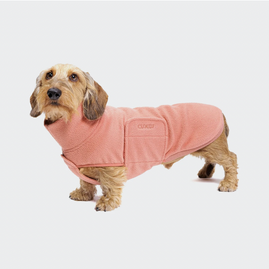 Cloud7 Derby Fleece Sweater DACHSHUND - Faded Rose