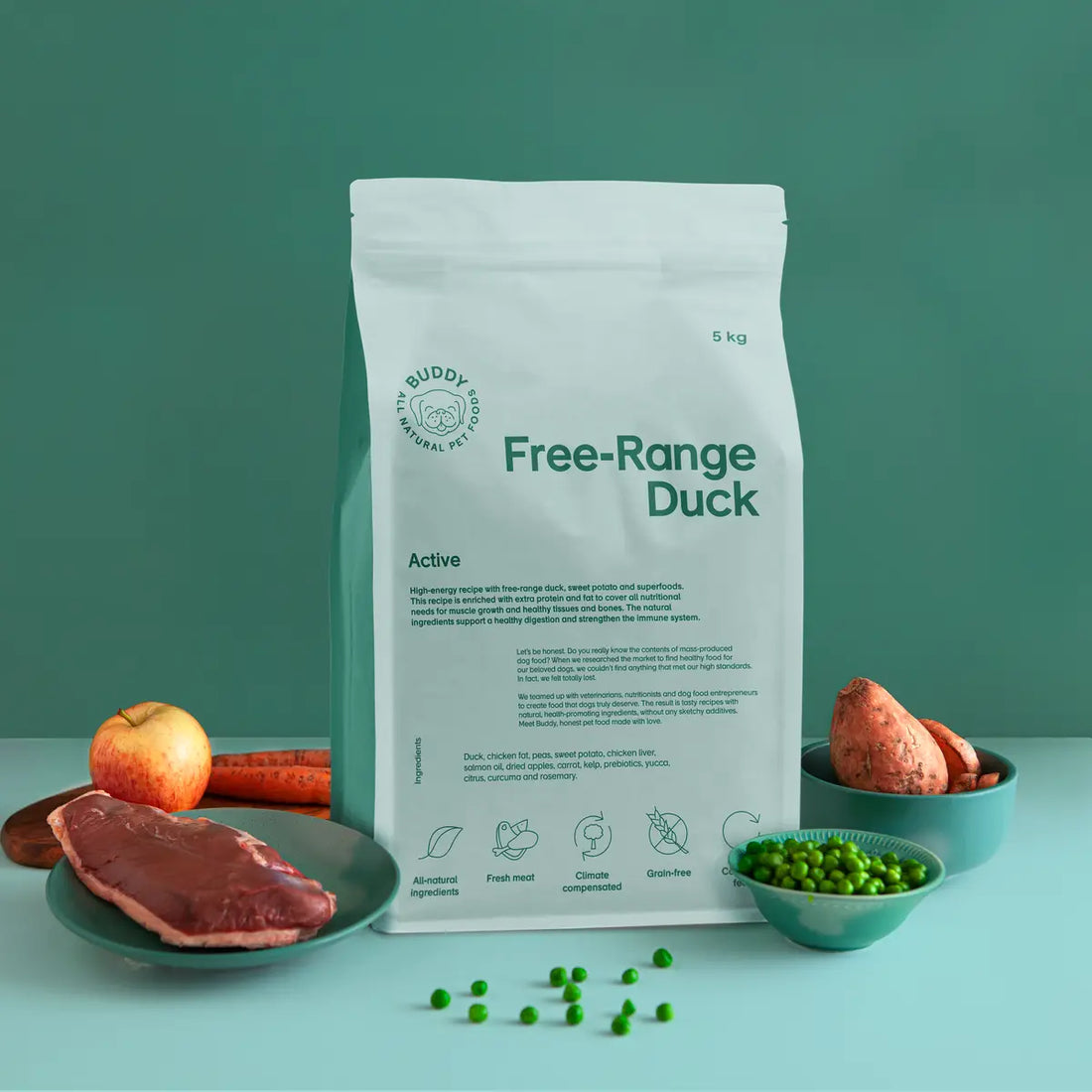 Free-range Duck|Active|Dog Kibble|100% Grain Free Dog Food