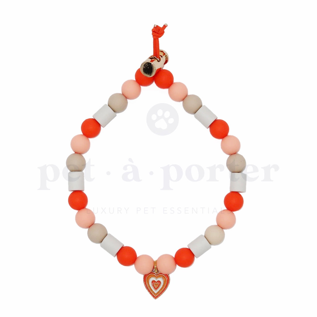 Anti-Tick Beads Collar - Orange Love