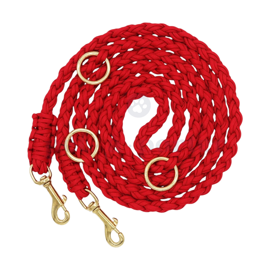 Adjustable Paracord Leash - Red