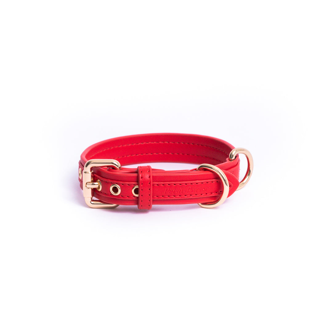 Ferrari Rood - Vegan Leren Halsband