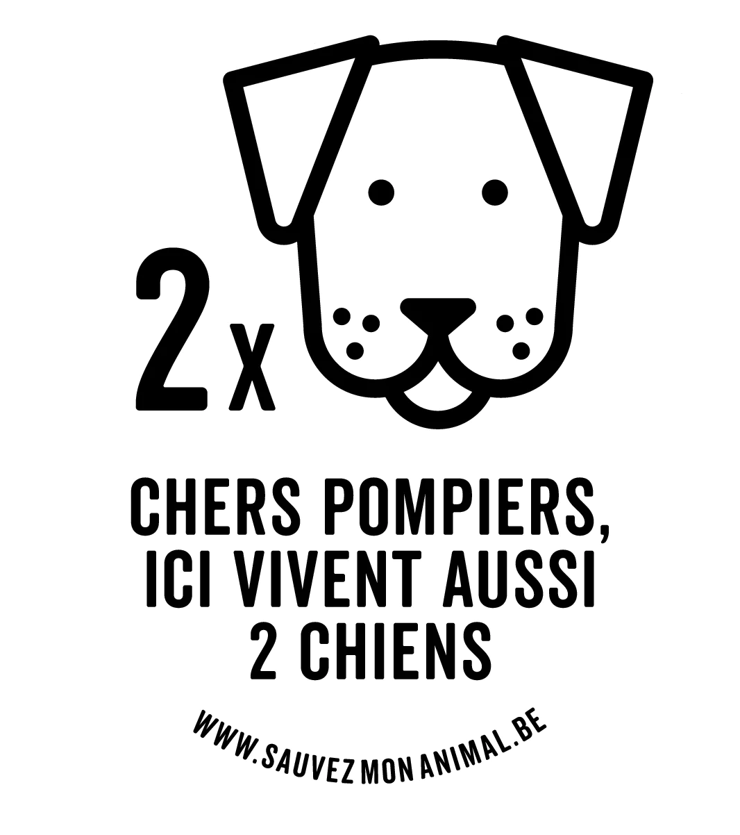 Red mijn huisdier sticker - 2 Honden