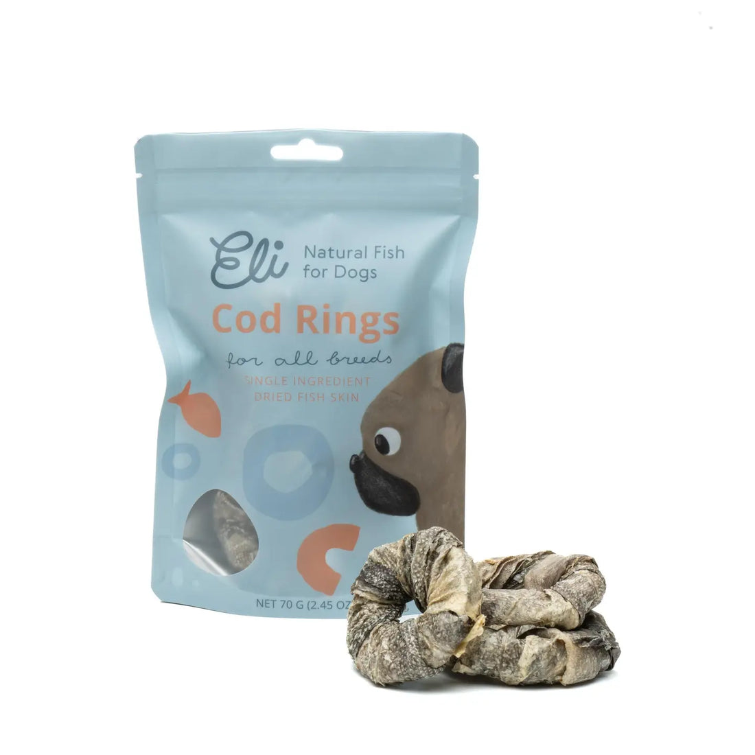 Dried Cod Skin Rings Dog Treats