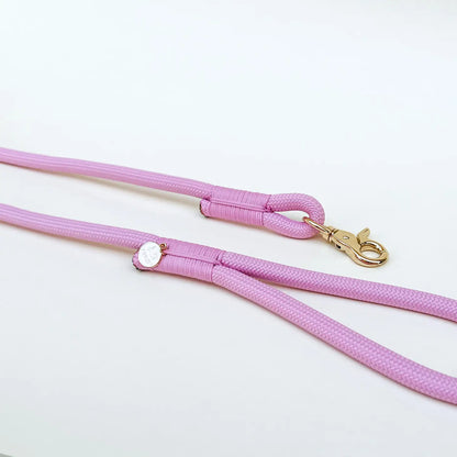 Braided Rope Leash - Baby Pink