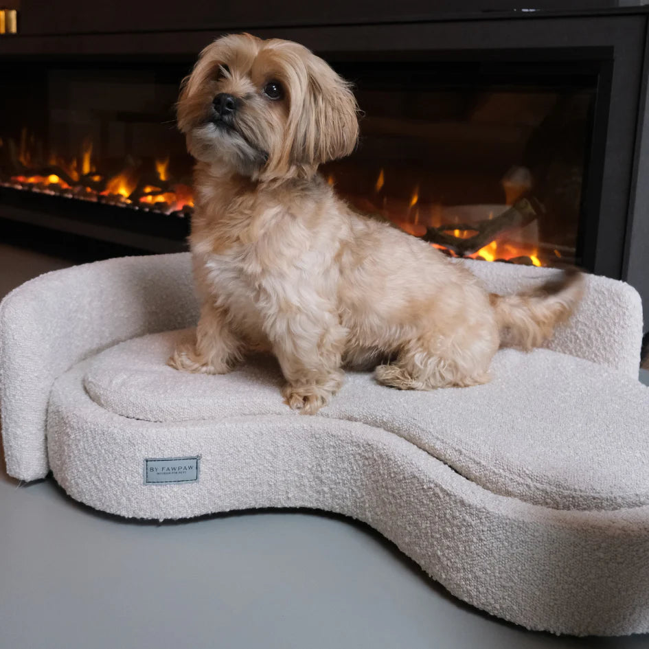 Bouclé Dog Lounge Bed