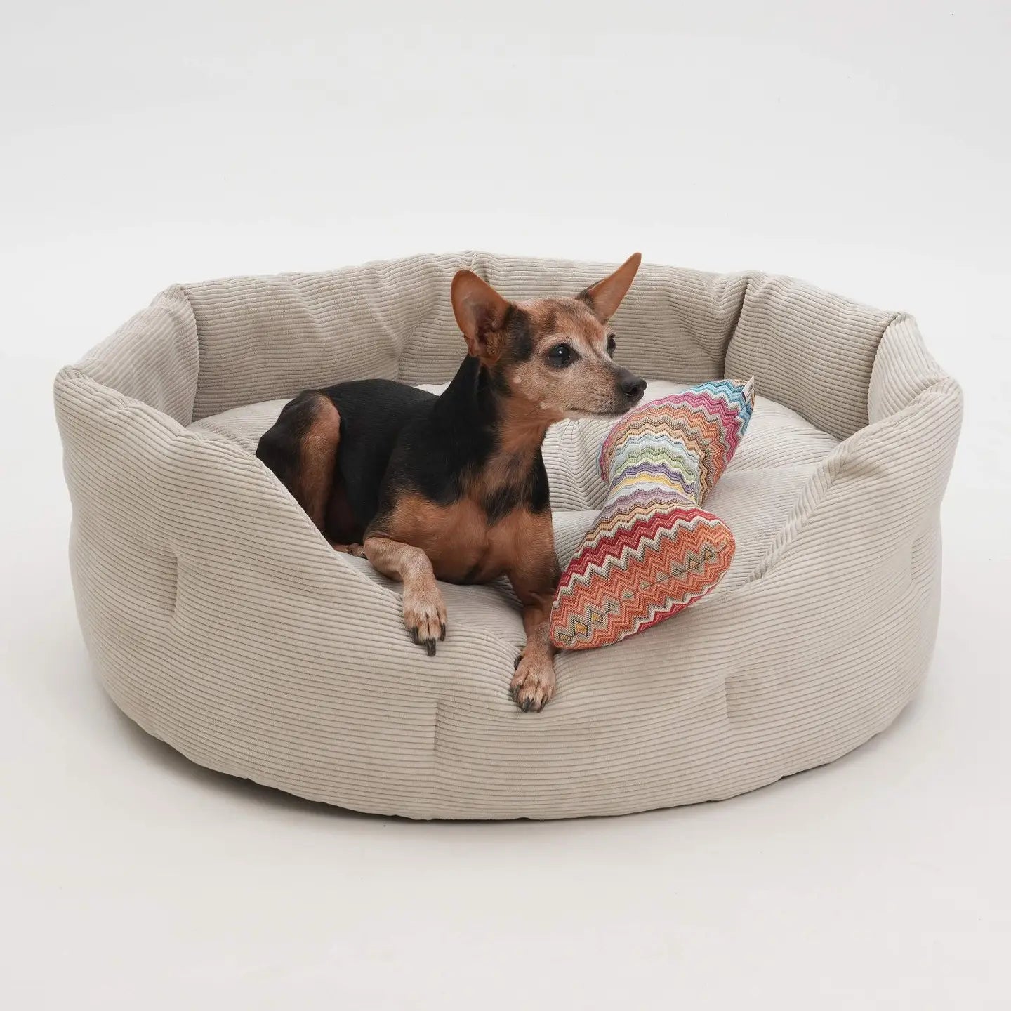 Dog Basket Corduroy | Taupe