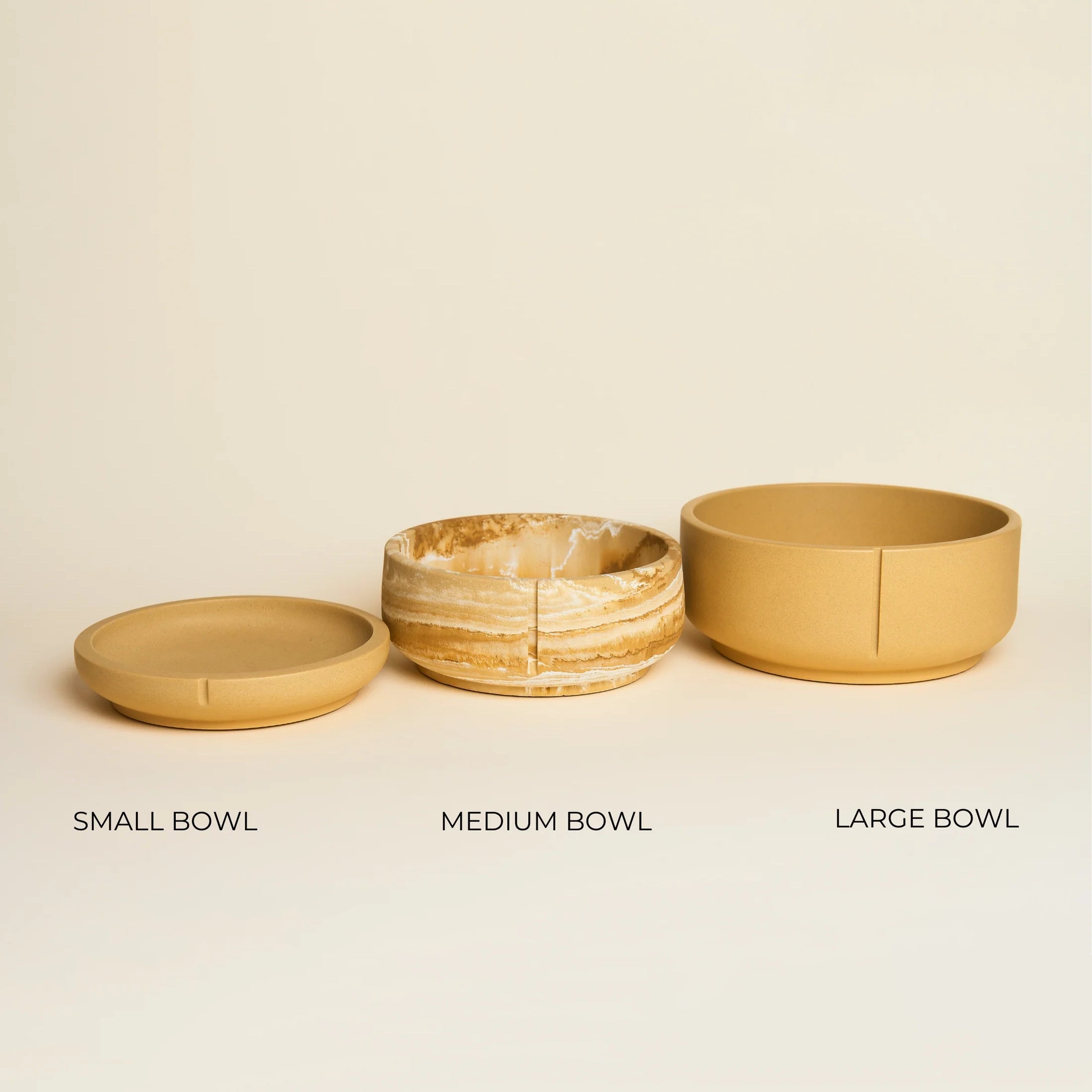 Classic Feeder Bowl - Camel Brown Marble