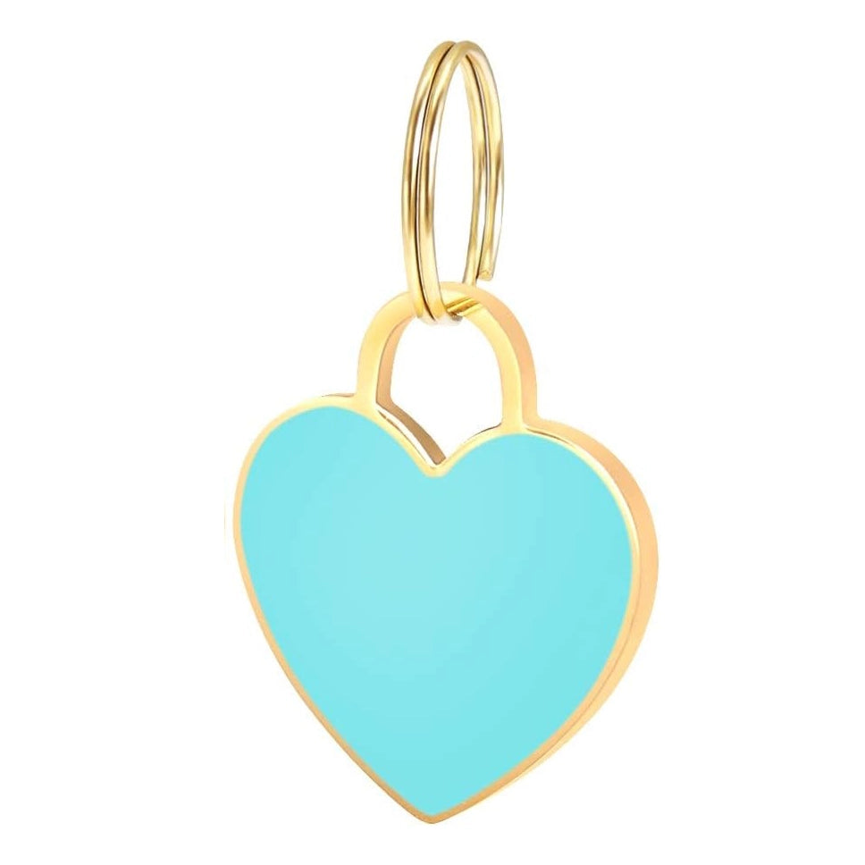 Heart Dog Tag - Turquoise