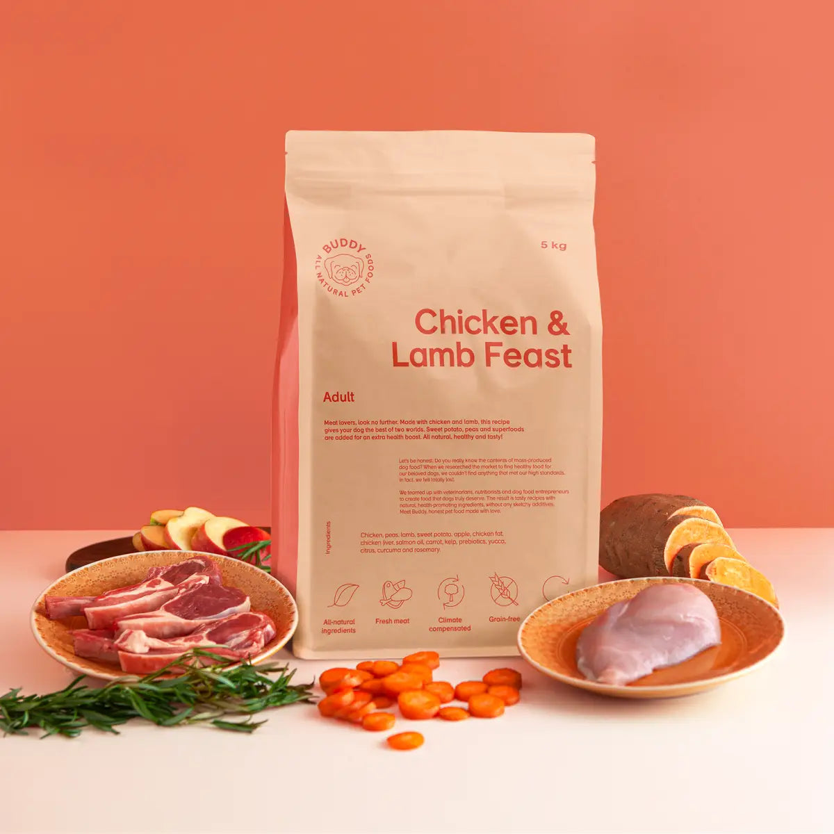 Chicken &amp; Lamb Feast｜Adult｜Dog Kibble｜100% Grain Free Dog Food