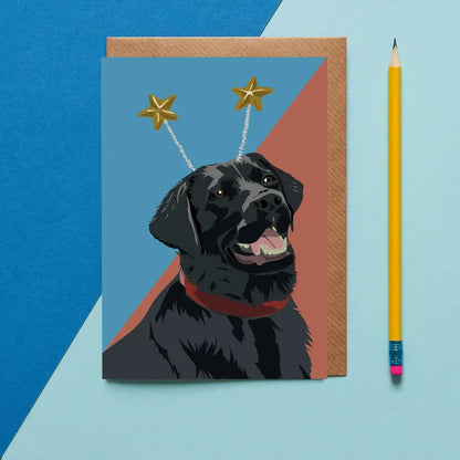 Bonney the Black Labrador Card