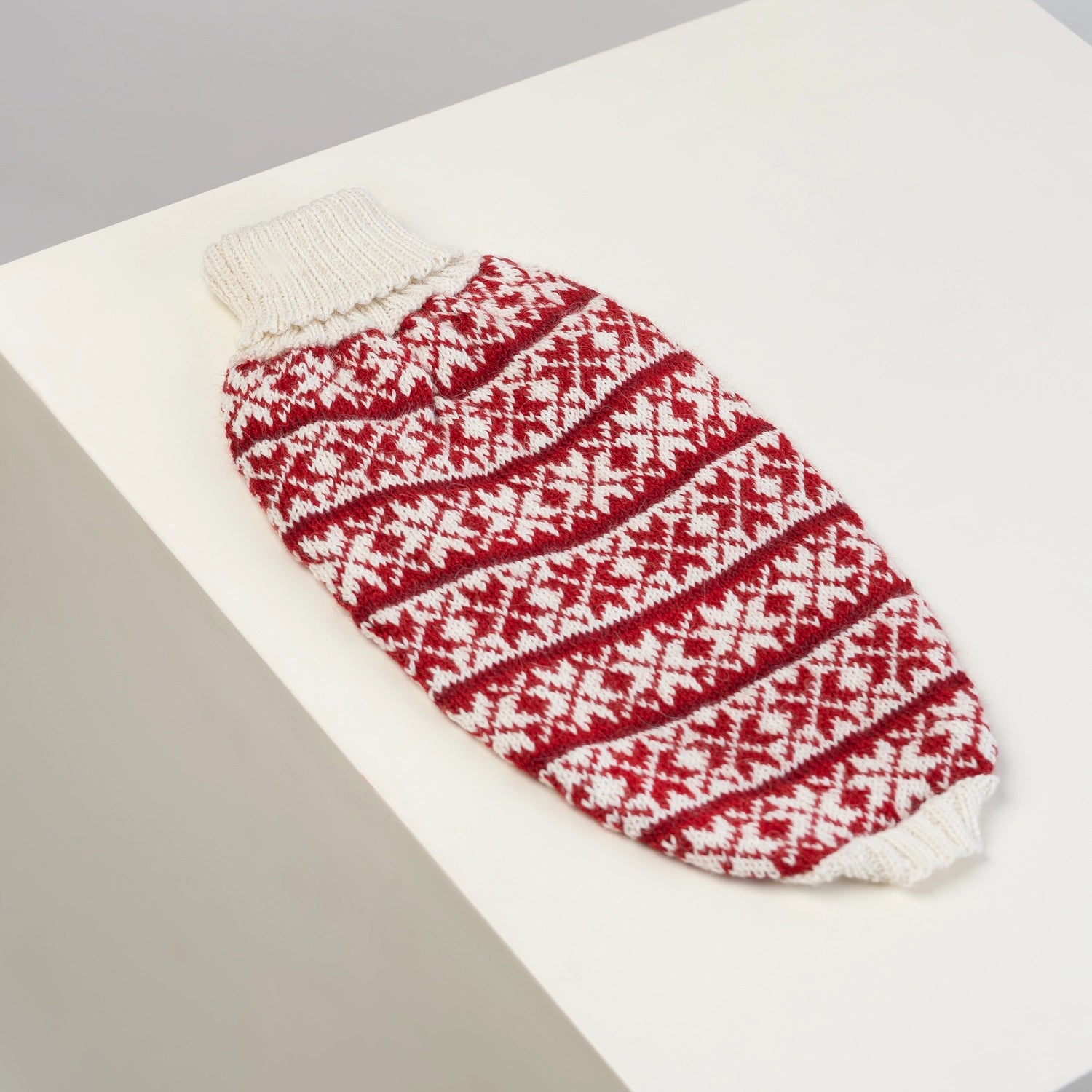 Snowflake Red Alpaca Sweater