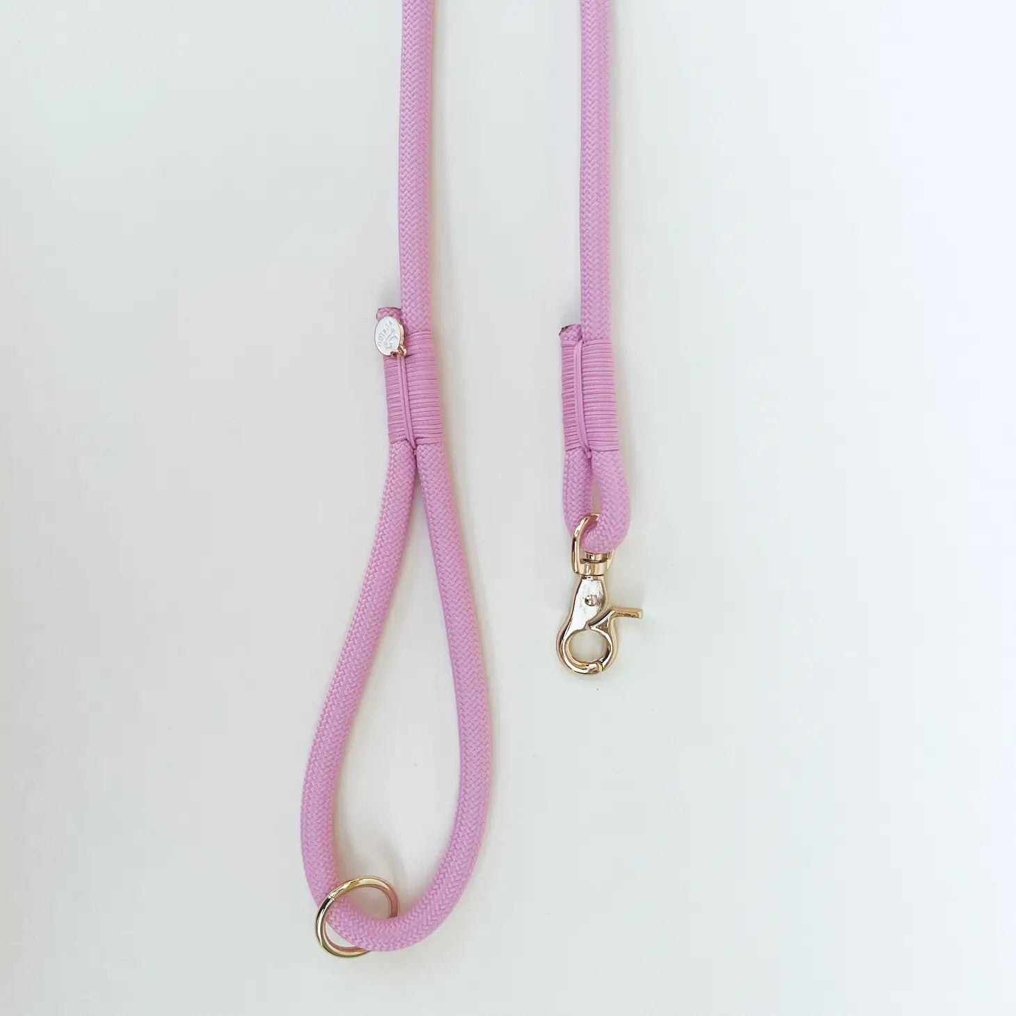 Braided Rope Leash - Baby Pink