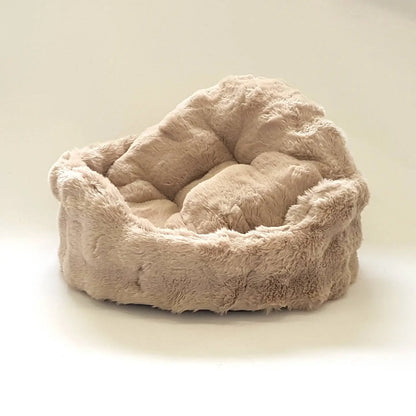 Dog Basket Faux Fur | Beige