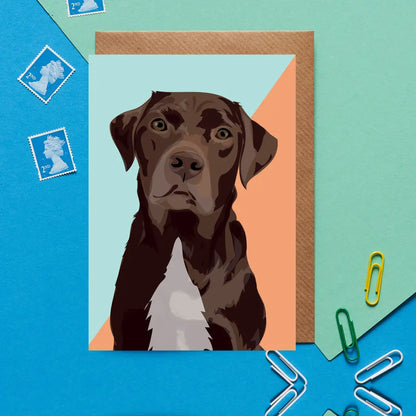 Brownie the Brown Labrador Card