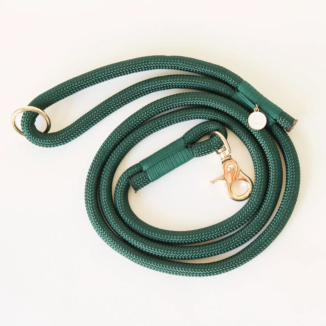 Braided Rope Leash - Evergreen