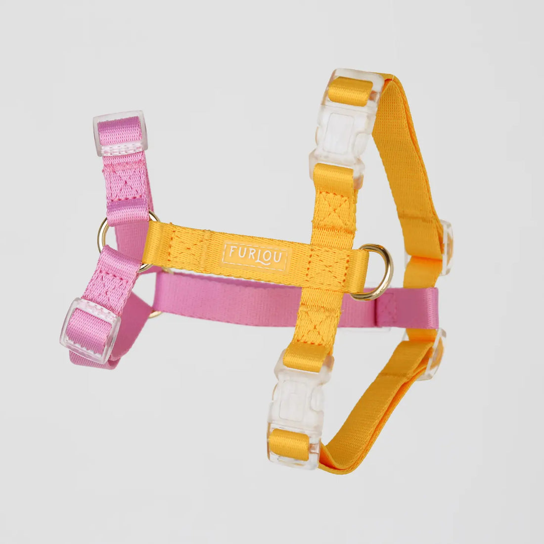 Dog Harness - Yellow/Pink