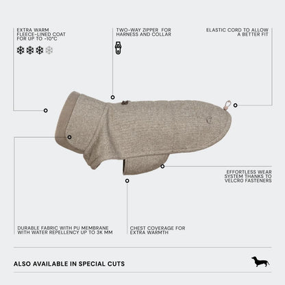 Cloud7 Brooklyn Coat DACHSHUND - Tweed Beige