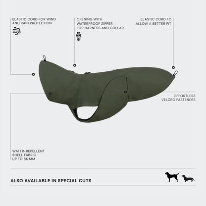 Cloud7 Dublin 2.0 Raincoat DACHSHUND - Dark Olive