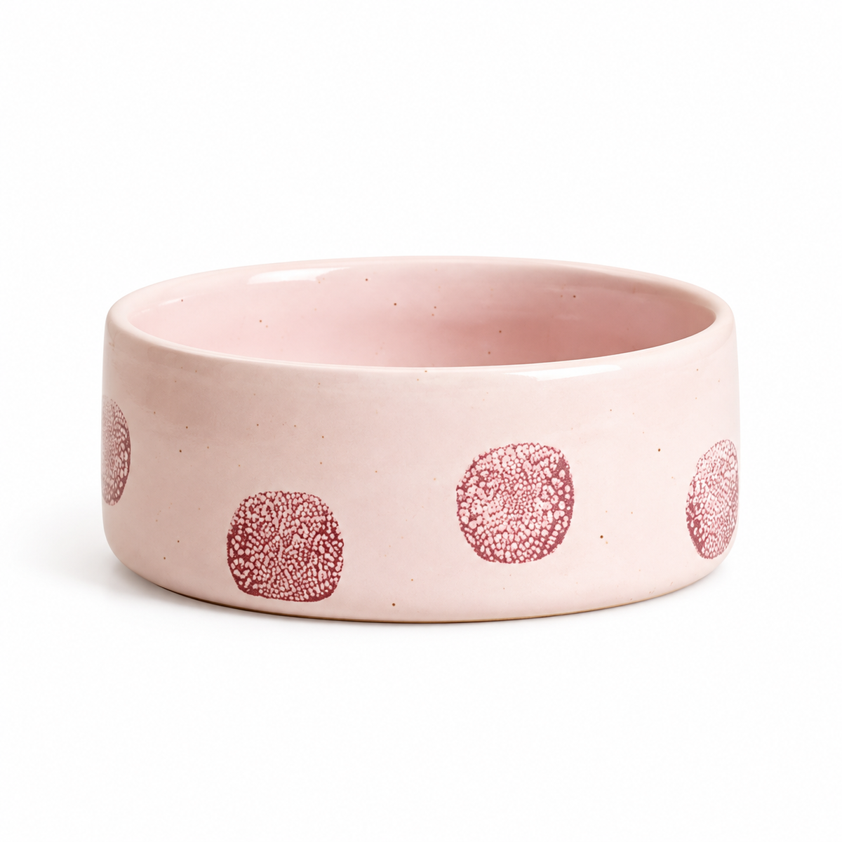 Stoneware Pop Dots Bowl | Pink