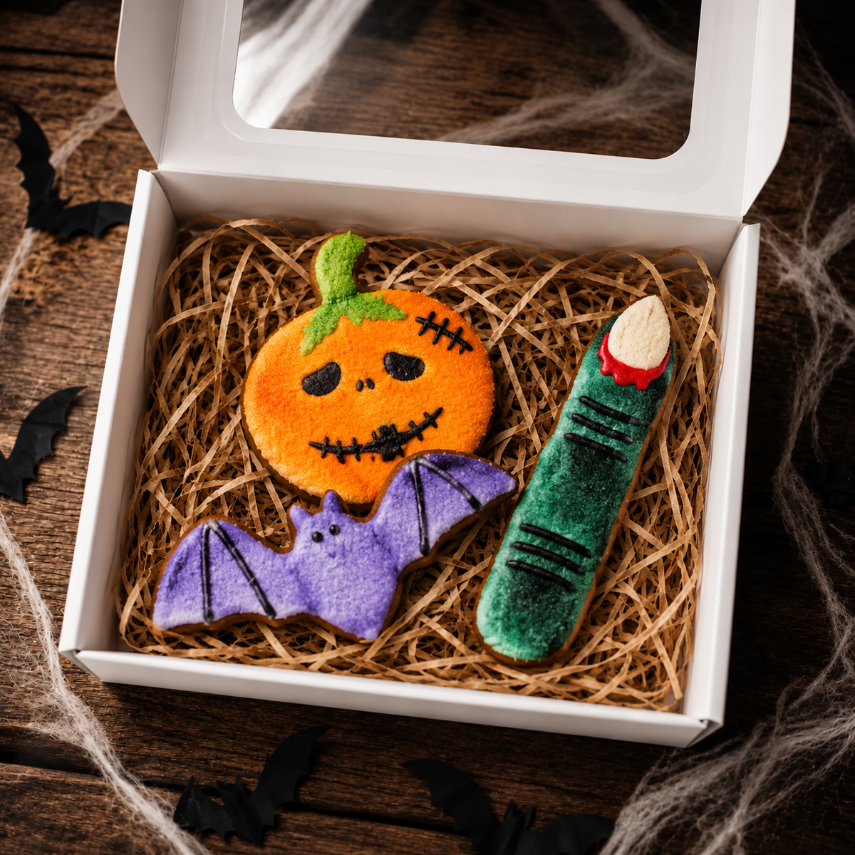 Griezelige Halloween-box | Gastronomische hondensnoepjes
