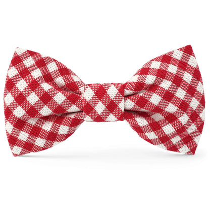 Red Gingham Bow Tie Collar