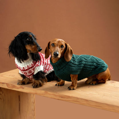 Snowflake Red Alpaca Sweater