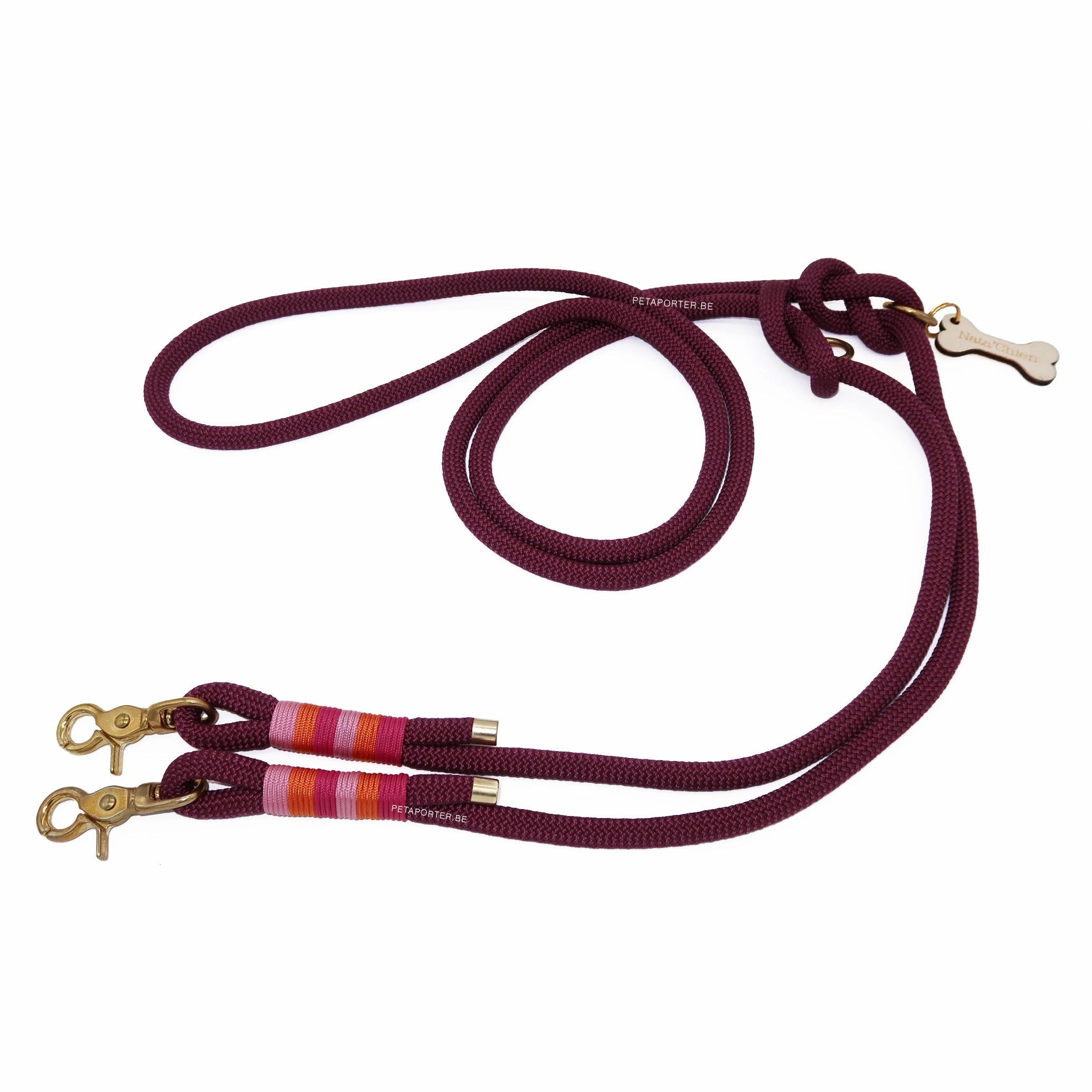 Nylon Rope Dog Lead - Framboise