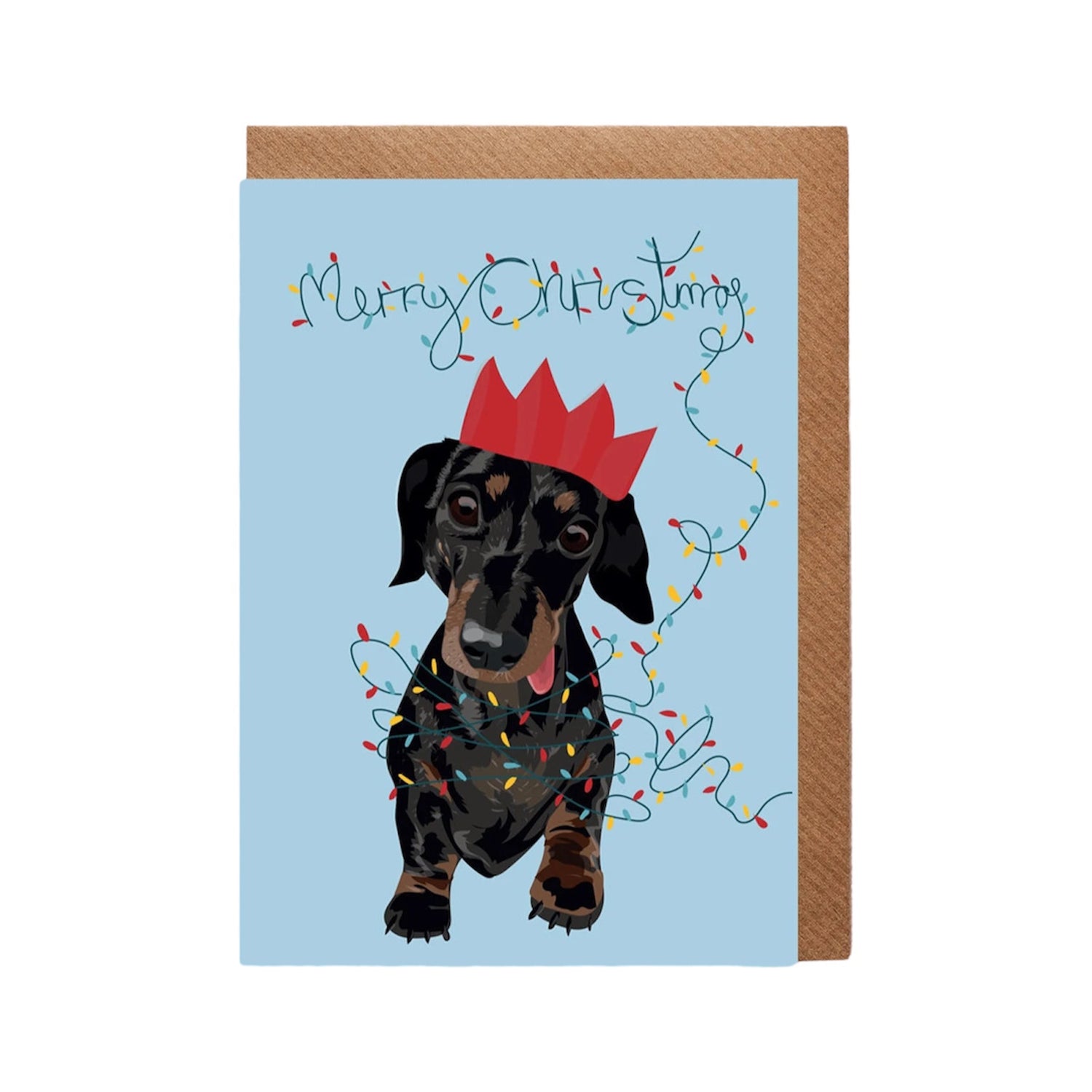 Slinky The Sausage Dog Christmas Card