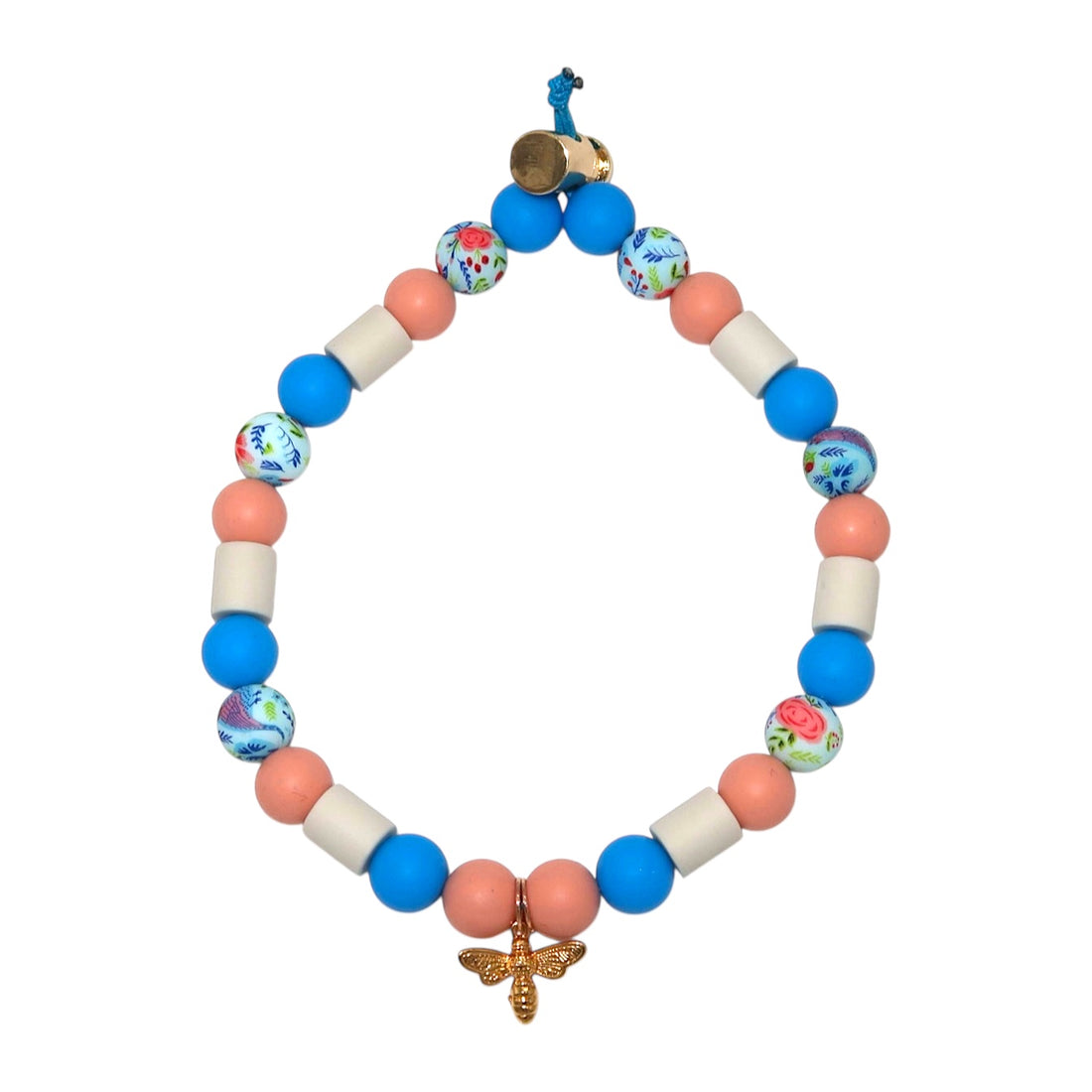 Anti-Tick Beads Collar - Blue Petal