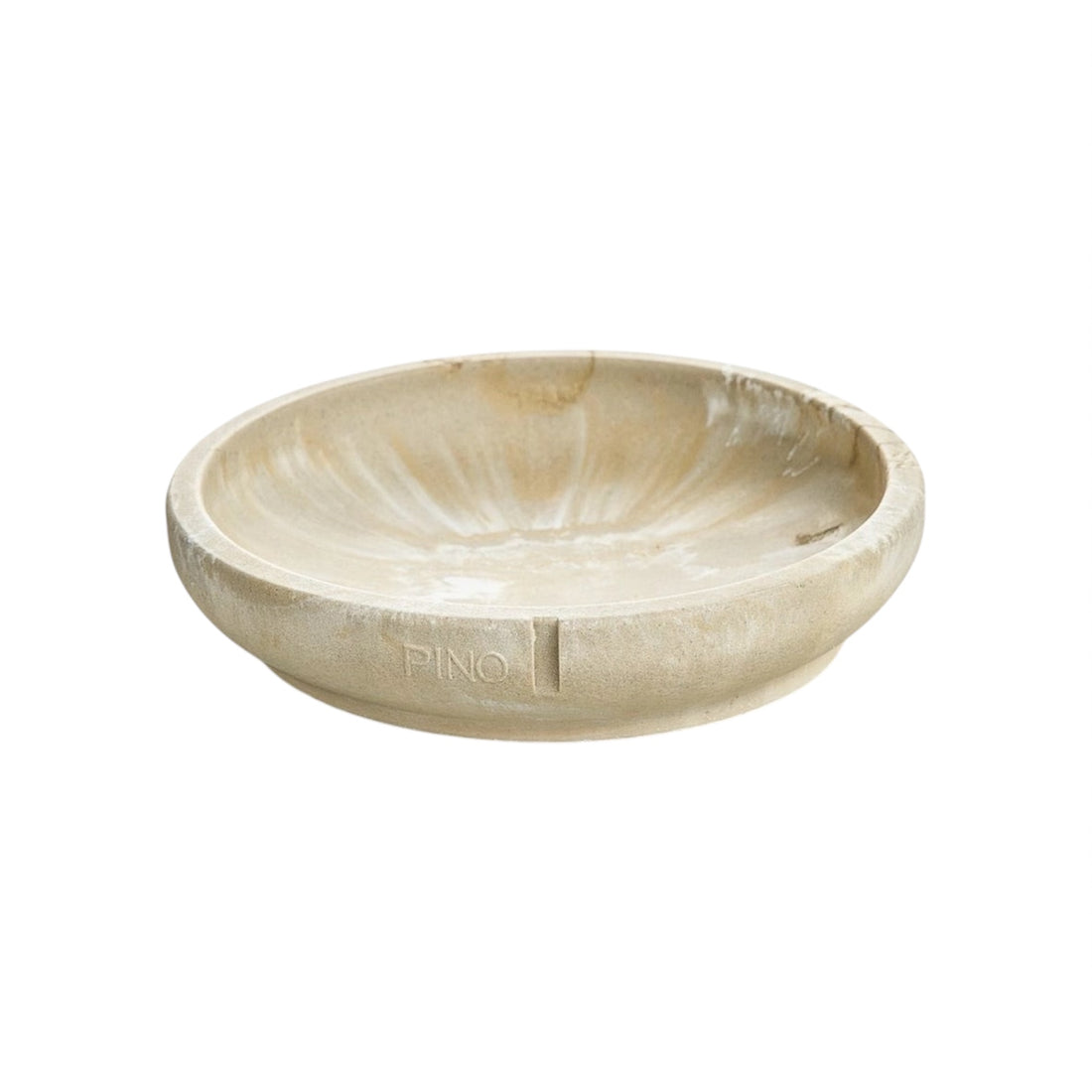 Whisker Friendly Cat Bowl - Owl Greige Marble