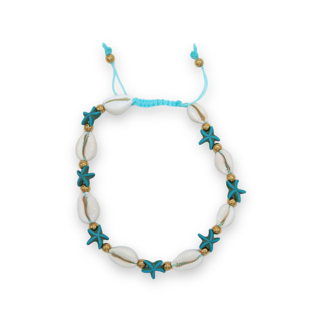 Starfish Shell Necklace - Turquoise