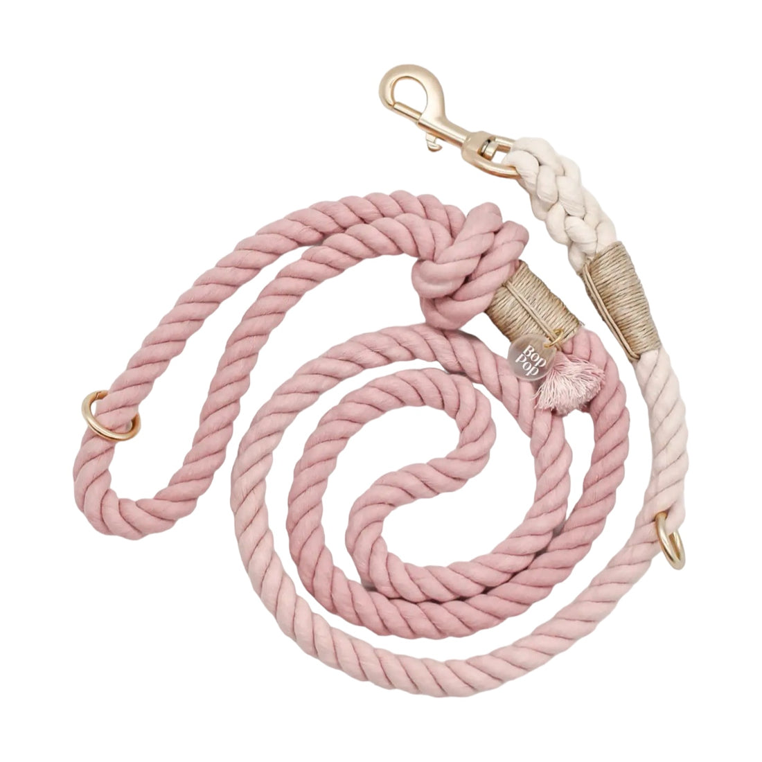 Cotton Rope Leash Ombre Pastel | Cloudberry Pink