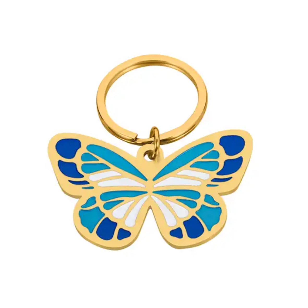 Butterfly Dog Tag - Blue