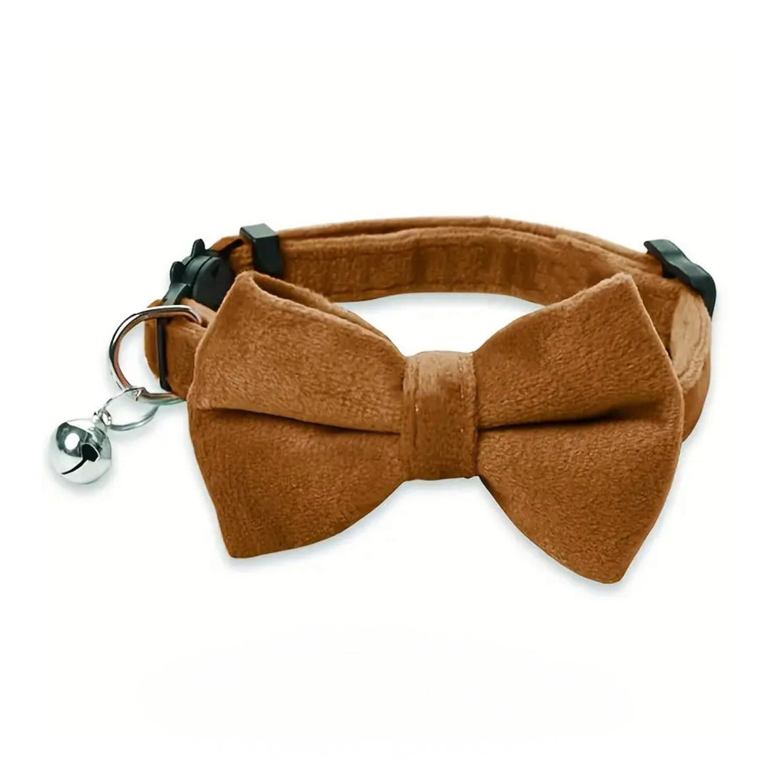 Adjustable Collar with Bell | Camel Velvet