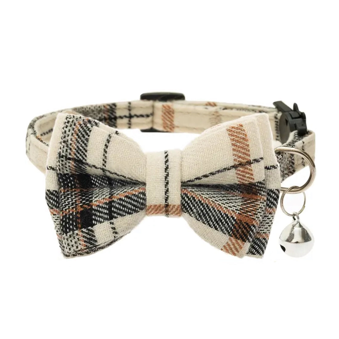 Adjustable Collar with Bell | Oxford Cream