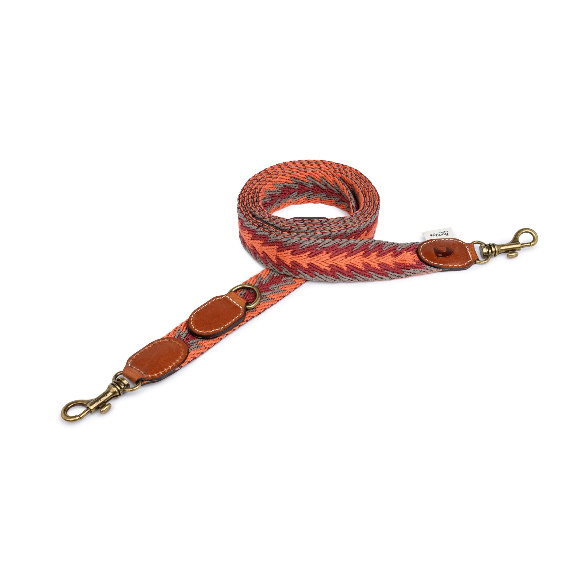 Peruvian Orange Arrow Adjustable Leash