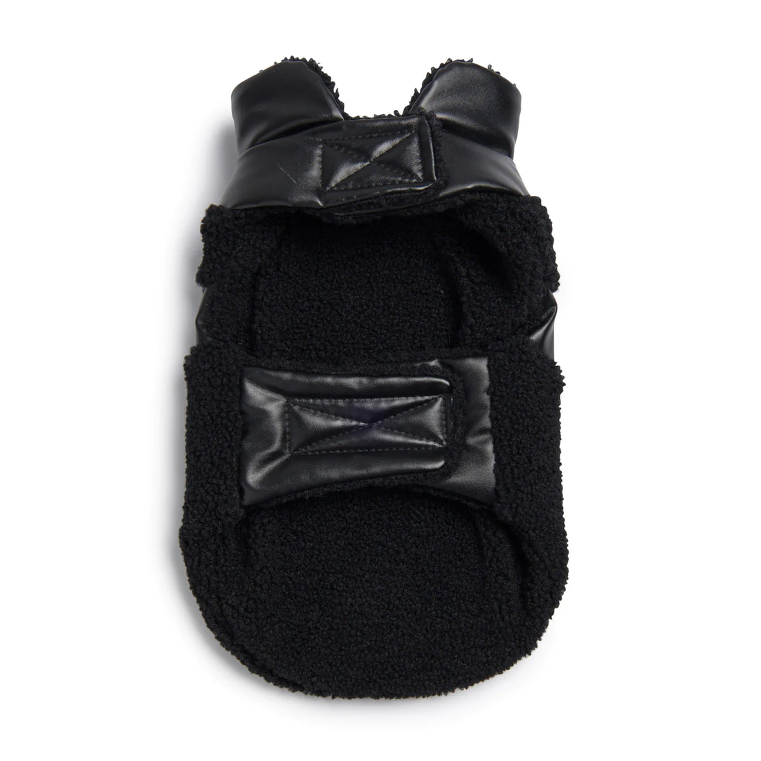 Fab Ski Faux Leather Shearling Coat - Black