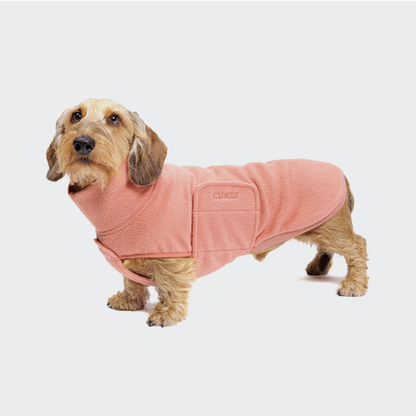 Cloud7 Derby Fleece Sweater DACHSHUND - Faded Rose