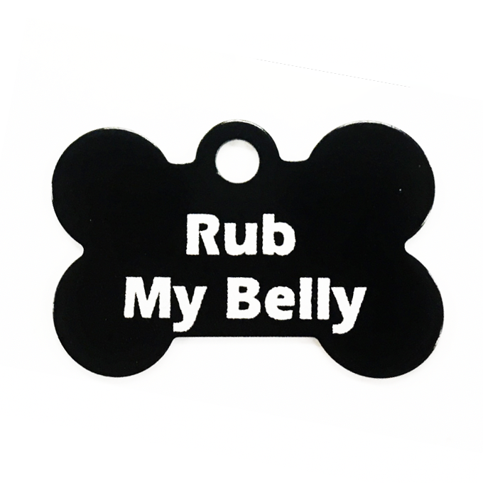 Rub My Belly Dog Tag