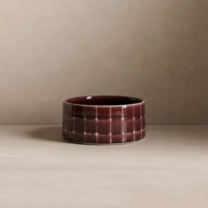Stoneware Pool Bowl | Burgundy