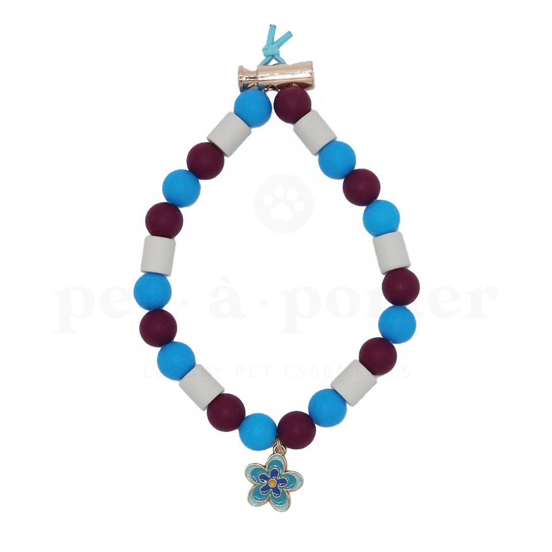 Anti-Tick Beads Collar - Merlot Sky