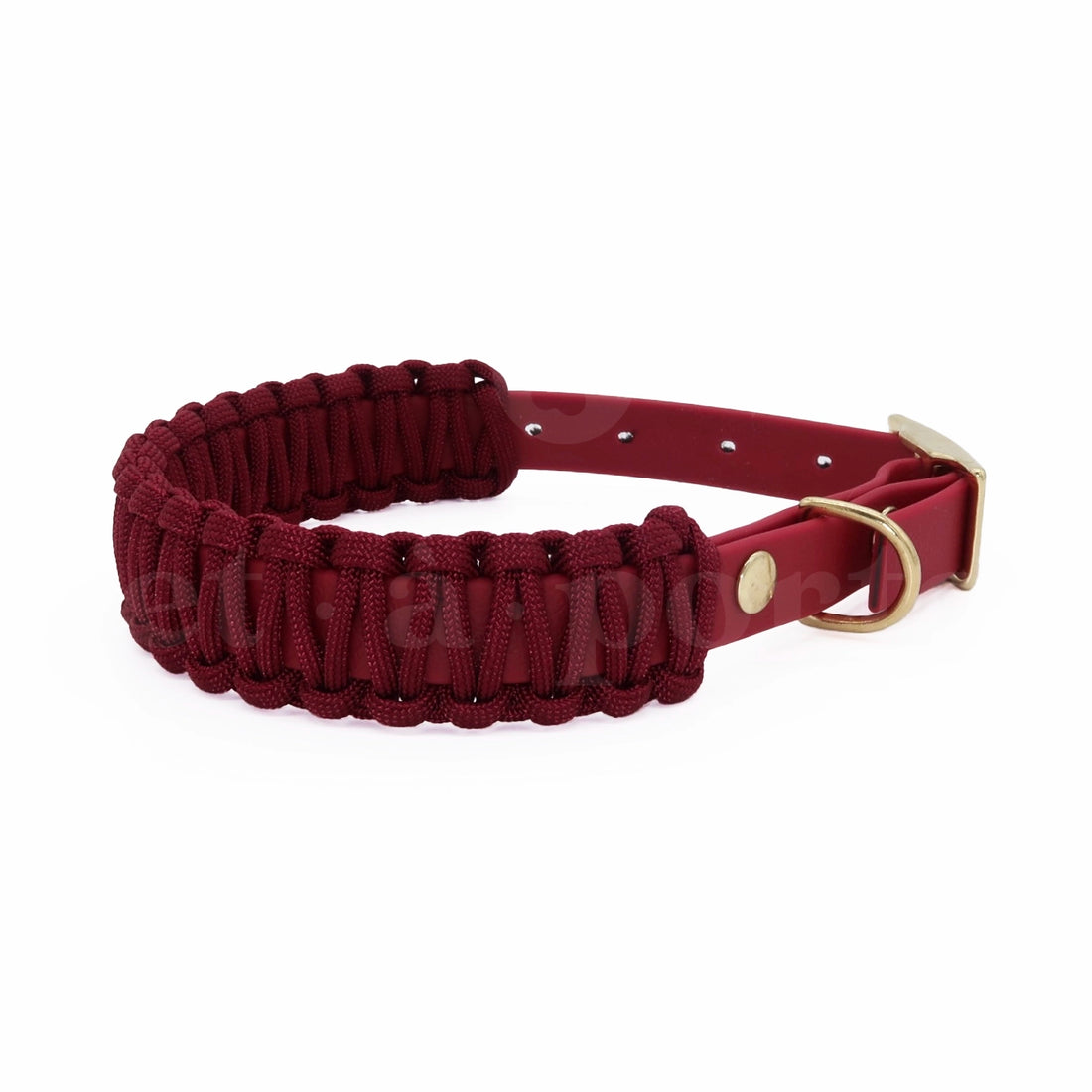 Burgundy Biothane Paracord Collar