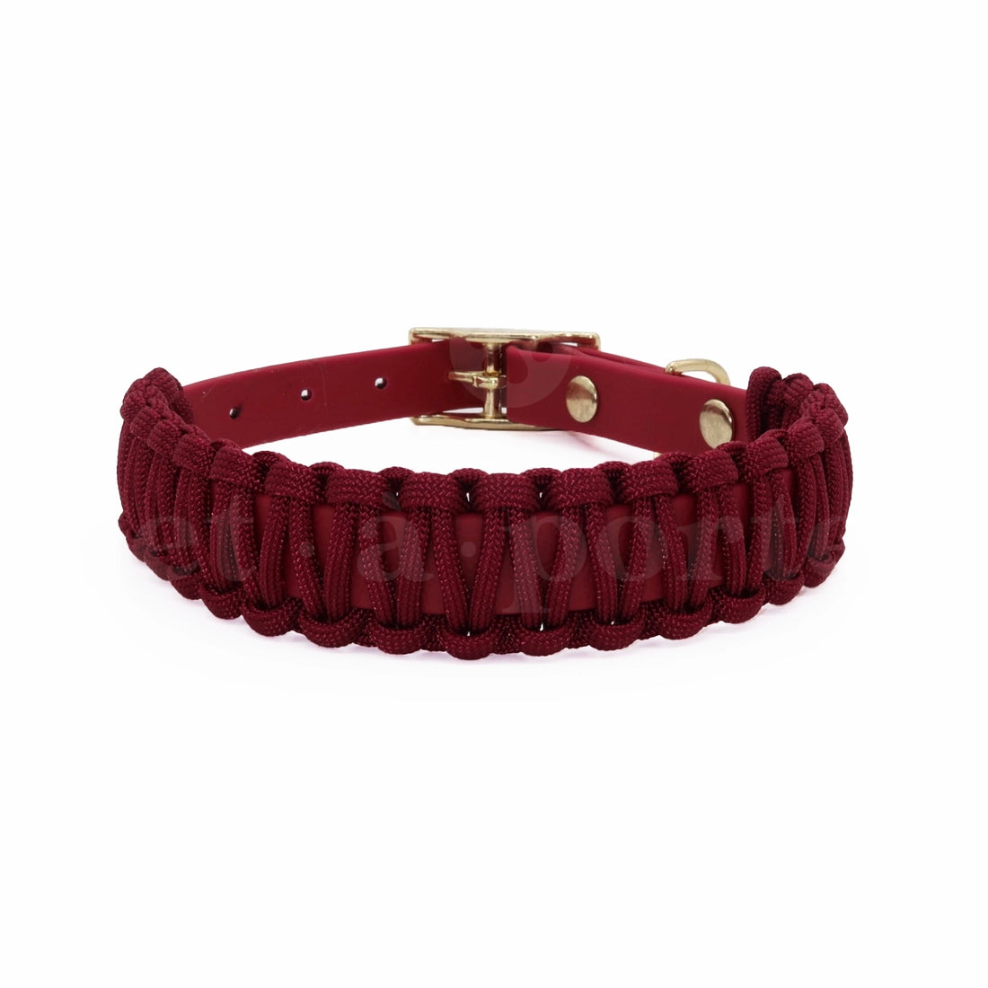 Burgundy Biothane Paracord Collar