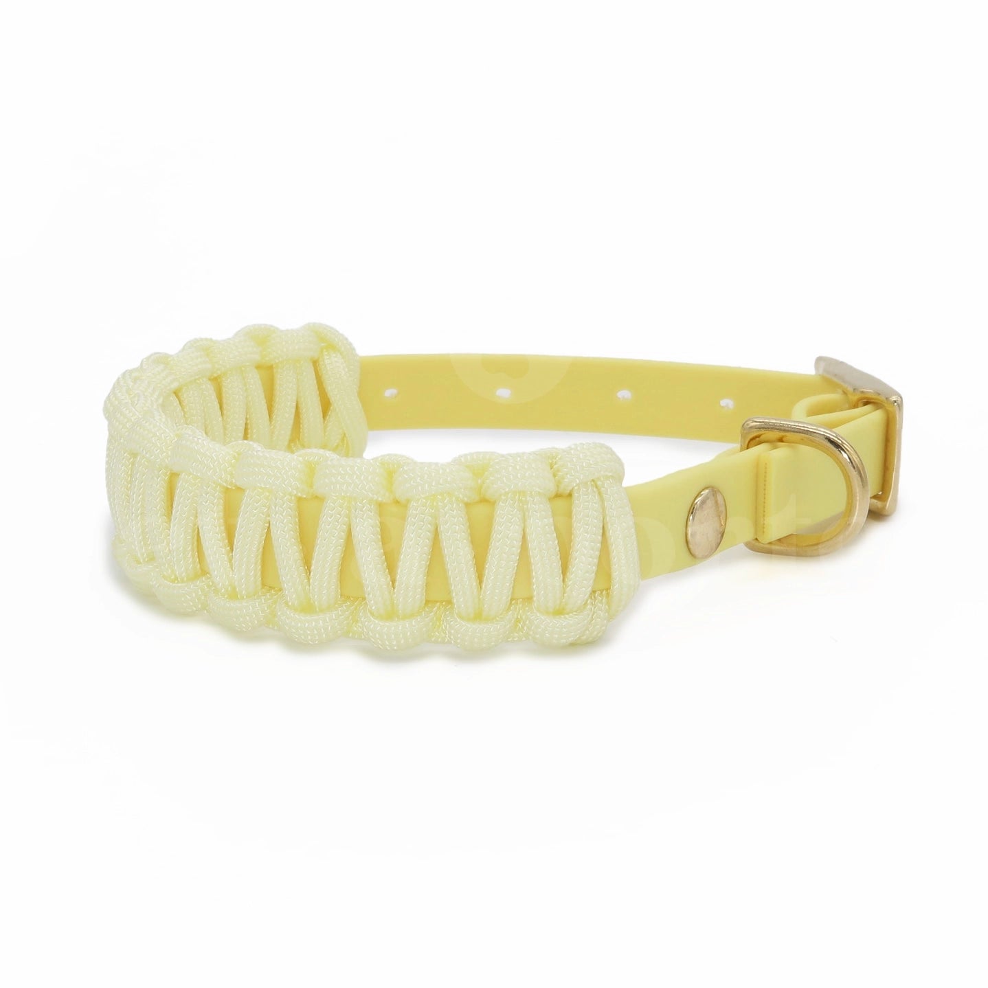 Butter Yellow Biothane Paracord Collar