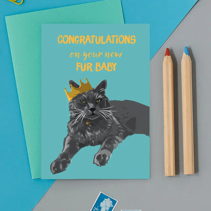 Congratulations On Your New Fur Baby Cat Card